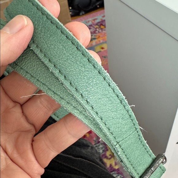 Free People We The Free Leigh Distressed Leather Tote Secret Sage Full Size - Picture 13 of 13